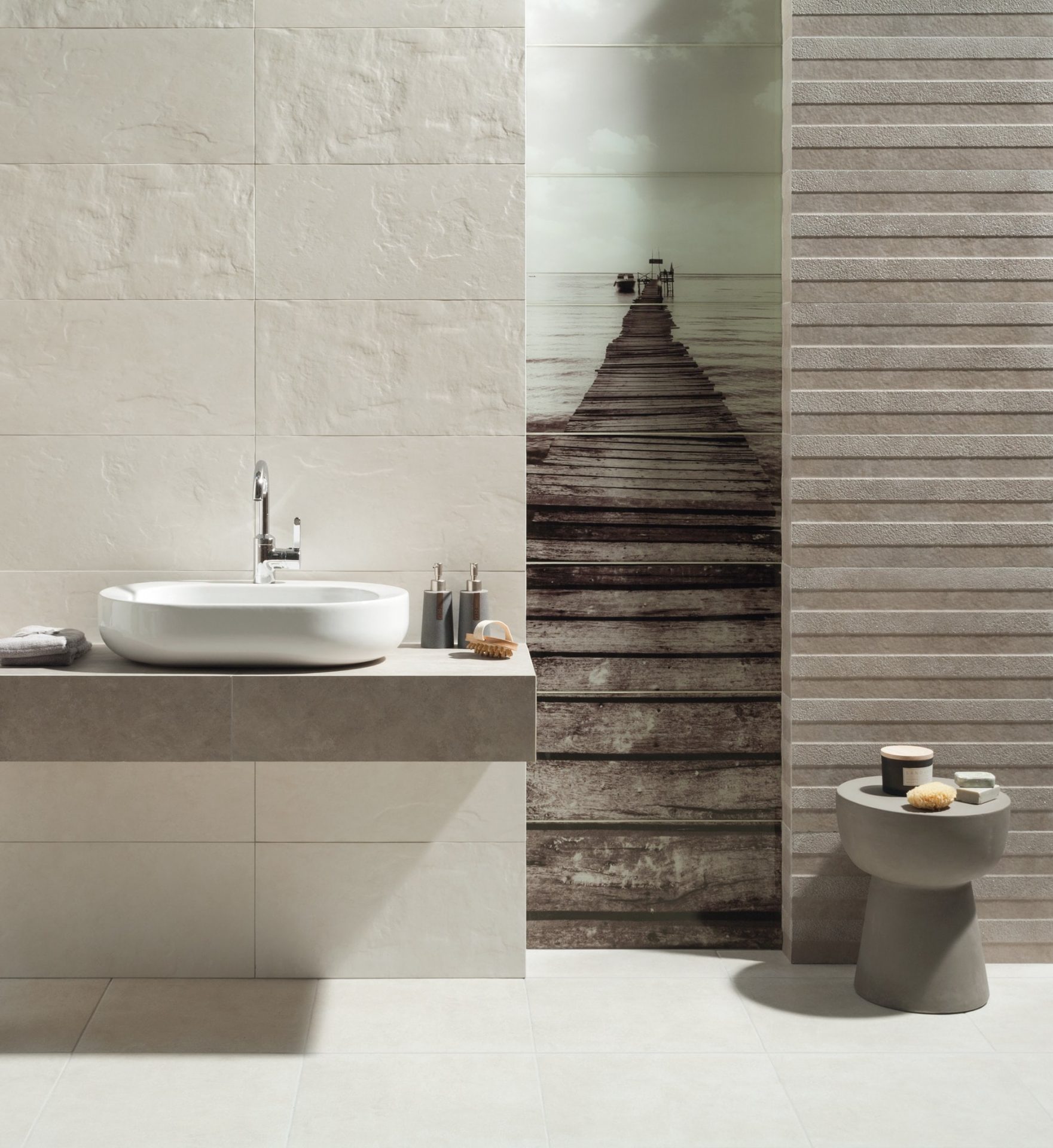 Проекты ванных комнат в Виннице | Интерьеры с использованием керамической плитки Tubadzin (Польша)